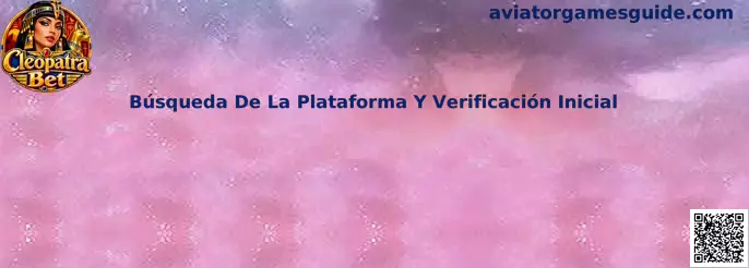 Búsqueda de la plataforma y verificación inicial de Aviator Games